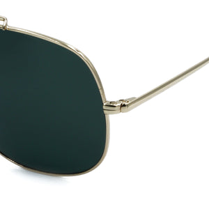 
                  
                    Gold screw details on temples for Teo Aviator Square Gold Sunglasses
                  
                